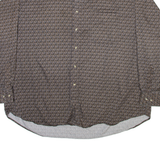 TRADER BAY Mens Shirt Brown Crazy Pattern Long Sleeve 2XL
