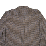 TRADER BAY Mens Shirt Brown Crazy Pattern Long Sleeve 2XL