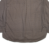 TRADER BAY Mens Shirt Brown Crazy Pattern Long Sleeve 2XL