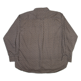 TRADER BAY Mens Shirt Brown Crazy Pattern Long Sleeve 2XL