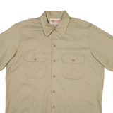 DICKIES Mens Plain Shirt Brown L