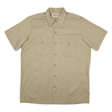 DICKIES Mens Plain Shirt Brown L