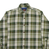 REDHEAD Mens Shirt Green Check Long Sleeve M