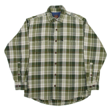 REDHEAD Mens Shirt Green Check Long Sleeve M