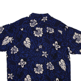 PINEAPPLE CONNECTION Mens Hawaiian Shirt Blue Floral L