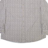 TRADER BAY Mens Shirt Grey Geometric Long Sleeve XL