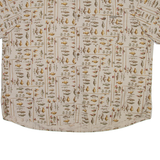 WOOLRICH FIsh Mens Shirt Beige Crazy Pattern 2XL