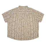 WOOLRICH FIsh Mens Shirt Beige Crazy Pattern 2XL