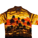 PURITAN Mens Hawaiian Shirt Yellow Floral M