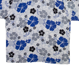 PINEAPPLE CONNECTION Mens Hawaiian Shirt White Floral L