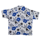 PINEAPPLE CONNECTION Mens Hawaiian Shirt White Floral L