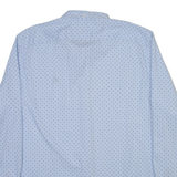 TIMBERLAND Slim Fit Mens Shirt Blue Spotted Long Sleeve 2XL