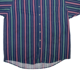 HONORS Mens Shirt Blue Striped XL