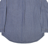 BASIC EDITIONS Mens Shirt Blue Striped Long Sleeve 2XL