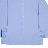 AMSA Mens Plain Shirt Blue Long Sleeve M
