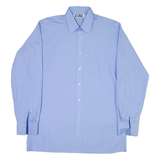AMSA Mens Plain Shirt Blue Long Sleeve M