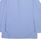 AMSA Mens Plain Shirt Blue Long Sleeve M