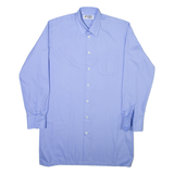 AMSA Mens Plain Shirt Blue Long Sleeve L