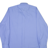AMSA Mens Plain Shirt Blue Long Sleeve L