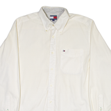 TOMMY BAHAMA Mens Plain Shirt Cream Long Sleeve S