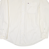 TOMMY BAHAMA Mens Plain Shirt Cream Long Sleeve S