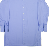 AMSA Mens Plain Shirt Blue Long Sleeve L