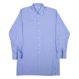 AMSA Mens Plain Shirt Blue Long Sleeve L