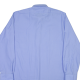 AMSA Mens Plain Shirt Blue Long Sleeve L