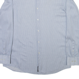 BOSS Slim Fit Mens Shirt Blue Check Long Sleeve L