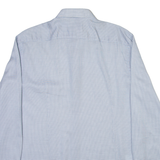 BOSS Slim Fit Mens Shirt Blue Check Long Sleeve L