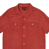 BANANA REPUBLIC Mens Plain Shirt Red M