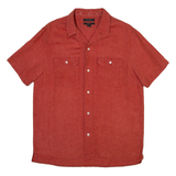 BANANA REPUBLIC Mens Plain Shirt Red M