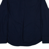 REPLAY Slim Fit Mens Plain Shirt Blue Long Sleeve M