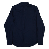 REPLAY Slim Fit Mens Plain Shirt Blue Long Sleeve M