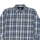RIDGECUT Mens Shirt Blue Check Long Sleeve XL