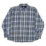 RIDGECUT Mens Shirt Blue Check Long Sleeve XL