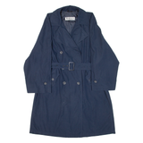 MARELLA Womens Trench Coat Blue UK 10