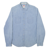 LEVI'S Mens Plain Shirt Blue Long Sleeve M