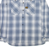 G-STAR Mens Shirt Blue Check Long Sleeve L