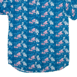 REBEL Mens Shirt Blue Crazy Pattern M