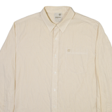 TIMBERLAND Mens Shirt Brown Striped Long Sleeve XL