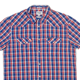 WRANGLER Mens Shirt Blue Check L