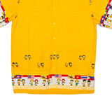 Mens Shirt Yellow Crazy Pattern XL