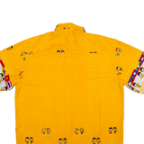 Mens Shirt Yellow Crazy Pattern XL