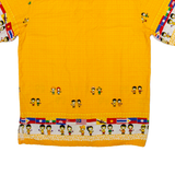 Mens Shirt Yellow Crazy Pattern XL