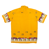 Mens Shirt Yellow Crazy Pattern XL