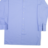 AMSA Mens Plain Shirt Blue Long Sleeve L