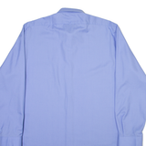 AMSA Mens Plain Shirt Blue Long Sleeve L