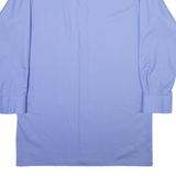 AMSA Mens Plain Shirt Blue Long Sleeve L