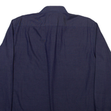 BOSS Mens Plain Shirt Blue Long Sleeve L